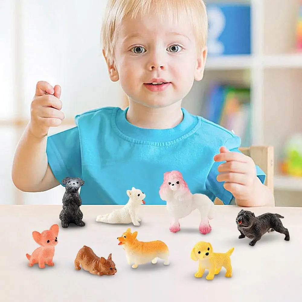 Small Dog Figurines 8 Pieces Dog Figures Realistic Toy - ToylandEU