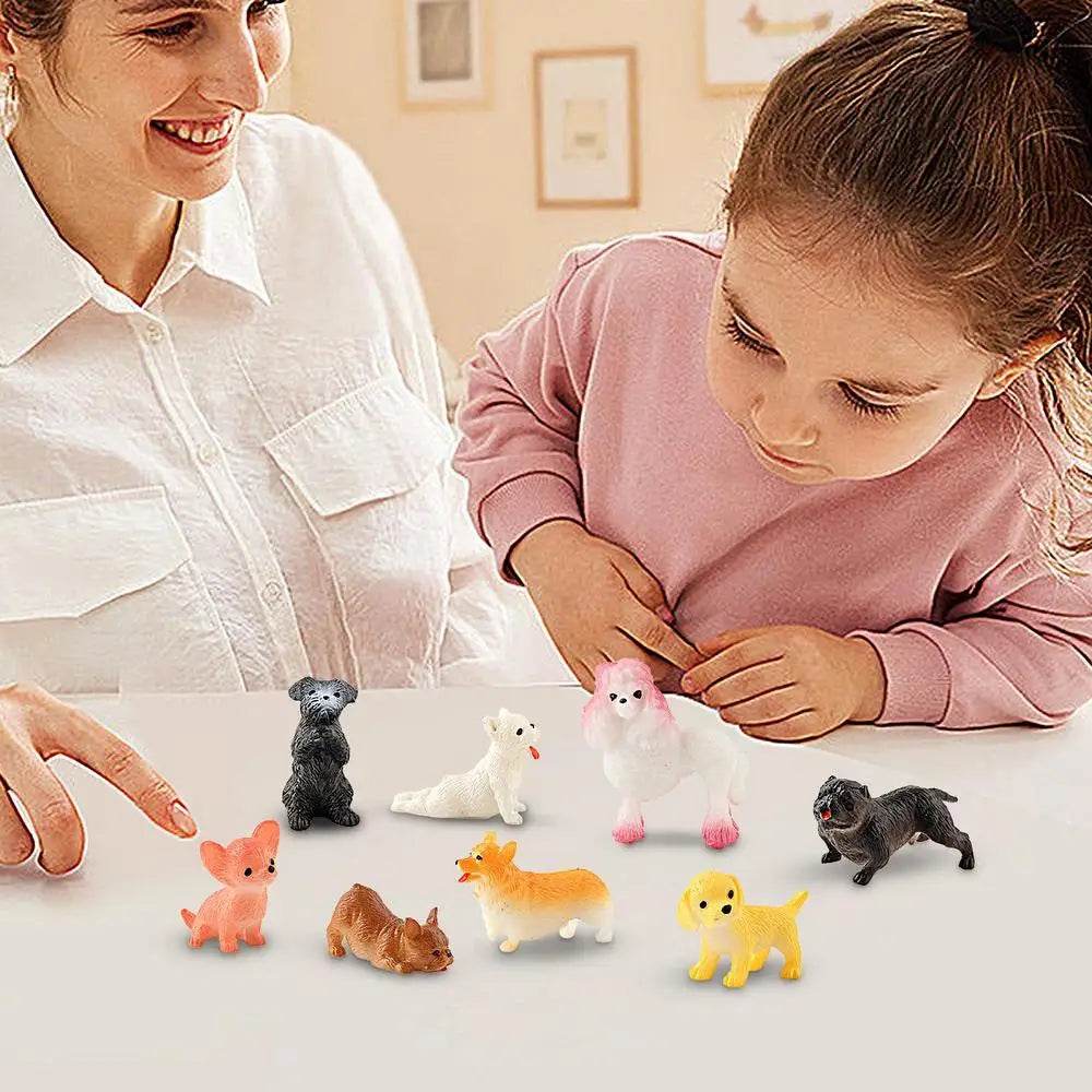 Small Dog Figurines 8 Pieces Dog Figures Realistic Toy - ToylandEU