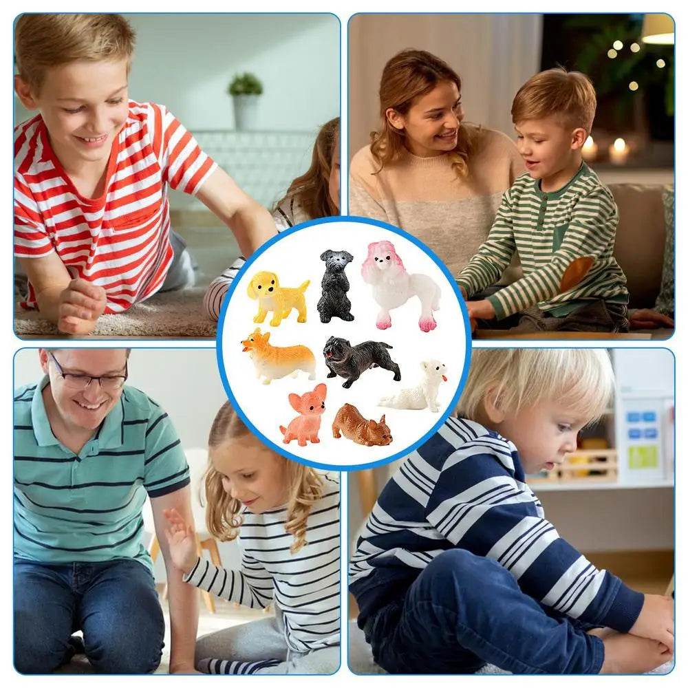 Small Dog Figurines 8 Pieces Dog Figures Realistic Toy - ToylandEU