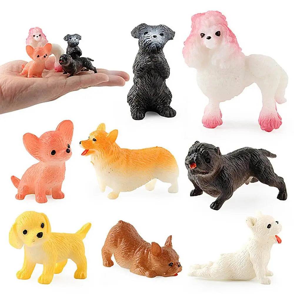 Small Dog Figurines 8 Pieces Dog Figures Realistic Toy - ToylandEU