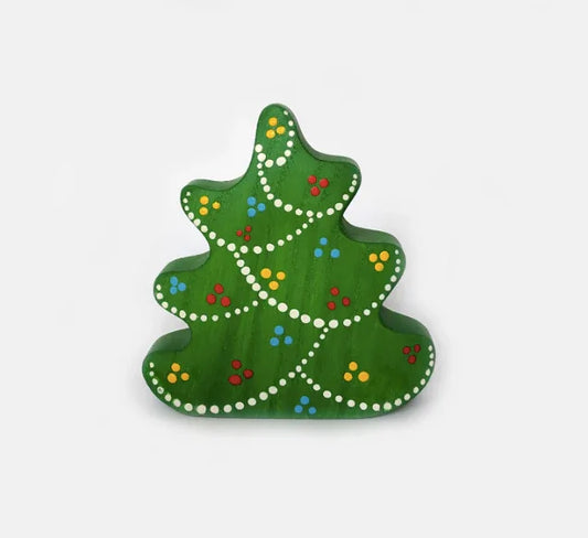 Small Handmade Wooden Pine Tree Figurine With Safe Finish - ToylandEU