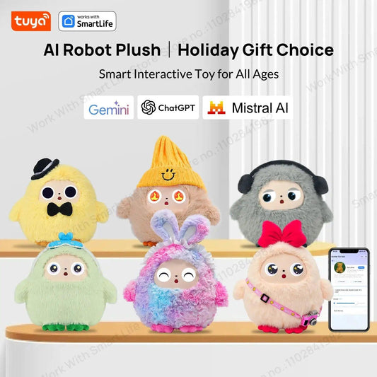  Smart AI Plush Robot Toy Interactive LED Eyes Rechargeable -  ToylandEU™