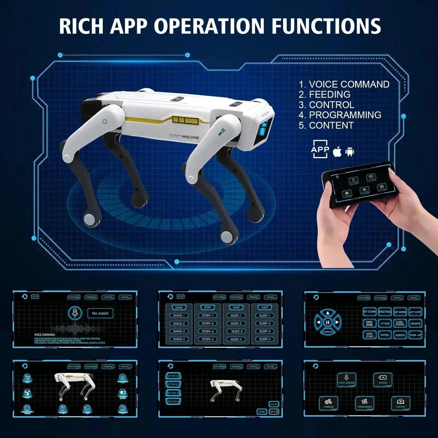  Smart AI RC Robot Dog App Control Dancing Toy -  ToylandEU™