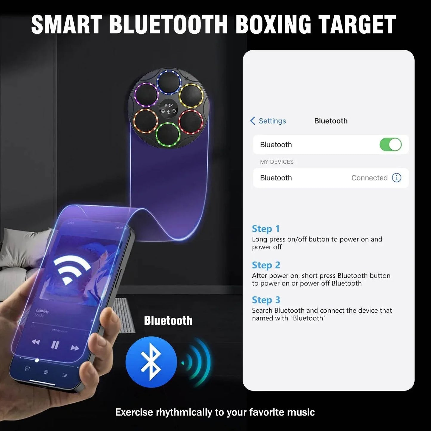 Smart Boxing Target Training Machine With Music Home Gym - ToylandEU