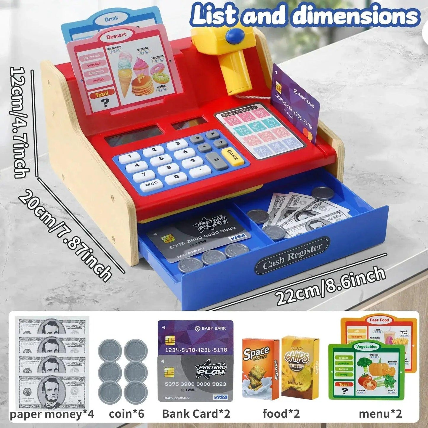  Smart Cash Register Playset Real Calculator Toyland EU -  ToylandEU™