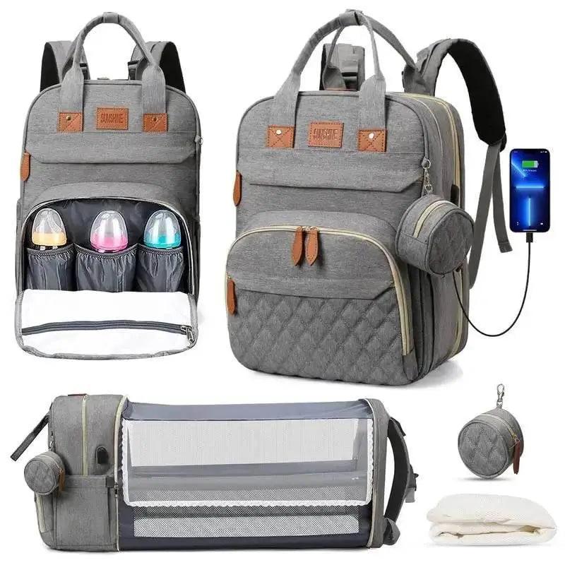  Smart Diaper Bag Backpack USB Charge Toyland EU -  ToylandEU™