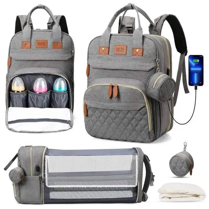  Smart Diaper Bag Backpack USB Charge Toyland EU -  ToylandEU™