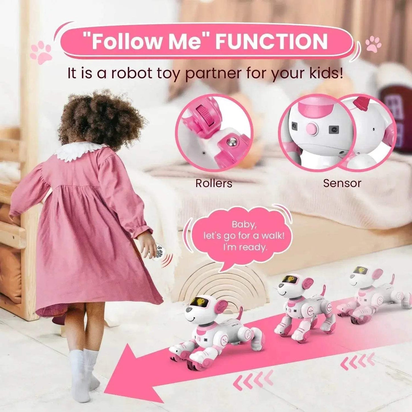  Smart Interactive Robot Dog with Remote Control, Touch Function, and  -  ToylandEU™