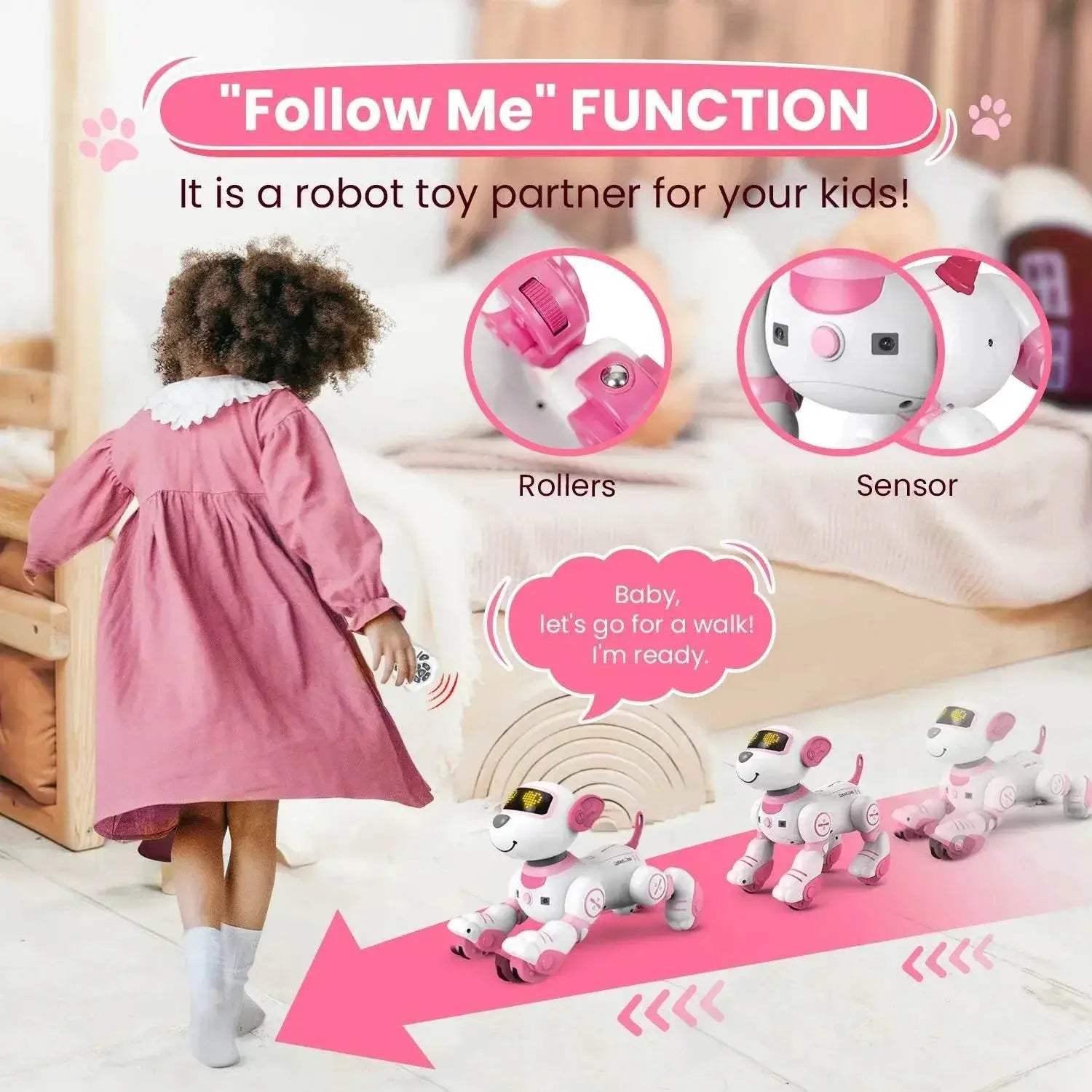  Smart Interactive Robot Dog with Remote Control, Touch Function, and  -  ToylandEU™
