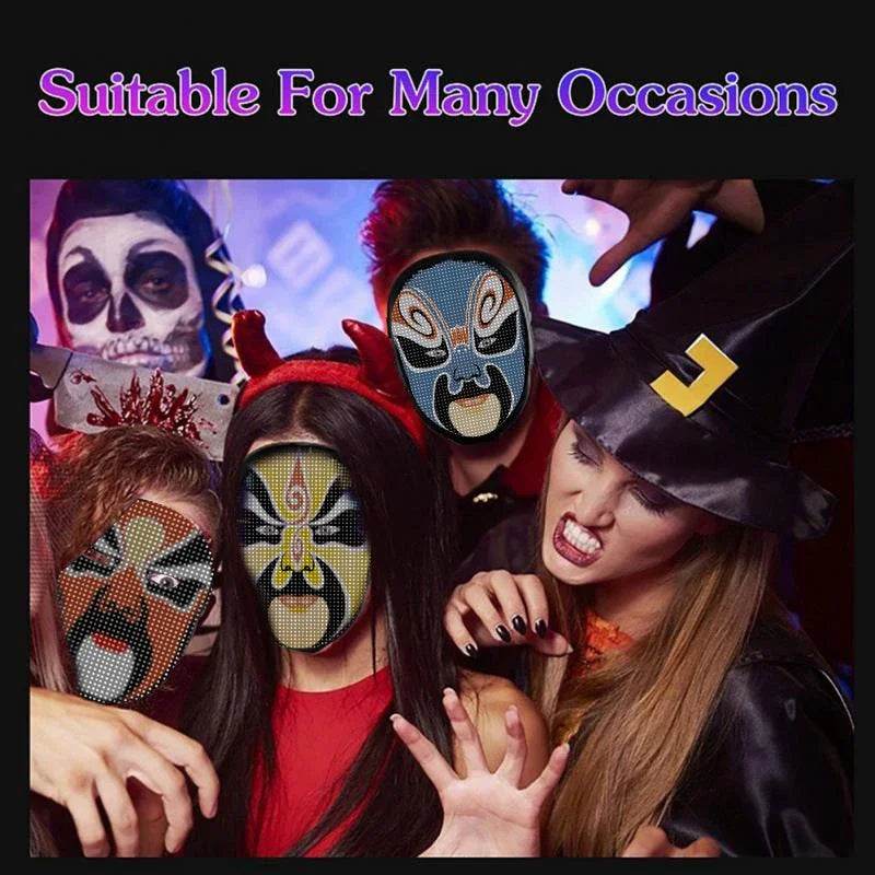 Smart LED Face Mask Programmable Bluetooth Control Party - ToylandEU