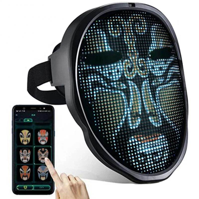 Smart LED Face Mask Programmable Bluetooth Control Party - ToylandEU
