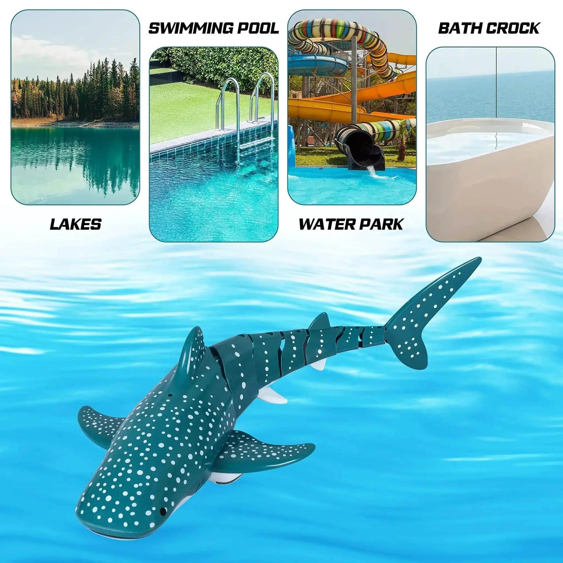  Smart Remote Control Shark Whale Water Spraying Toy Boat Submarine  -  ToylandEU™