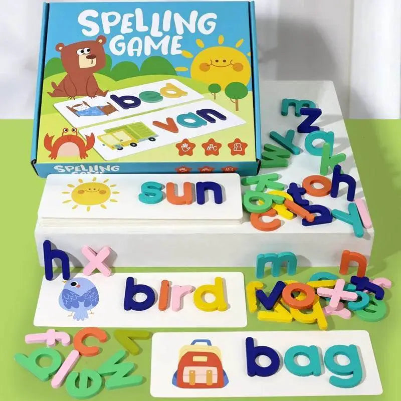 Smart Wooden Alphabet Blocks Spelling Game For Kids - ToylandEU
