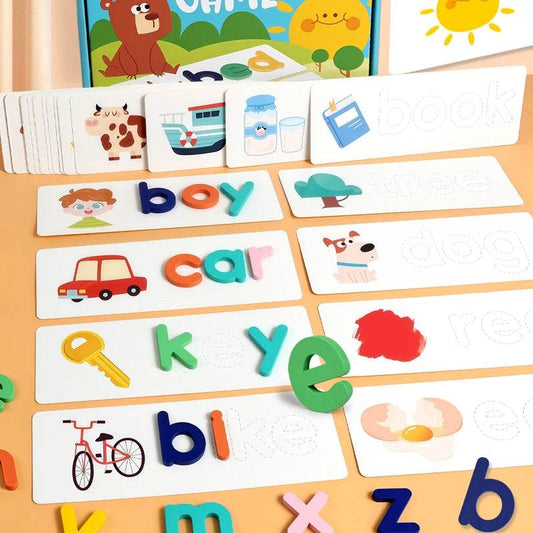 Smart Wooden Alphabet Blocks Spelling Game For Kids - ToylandEU