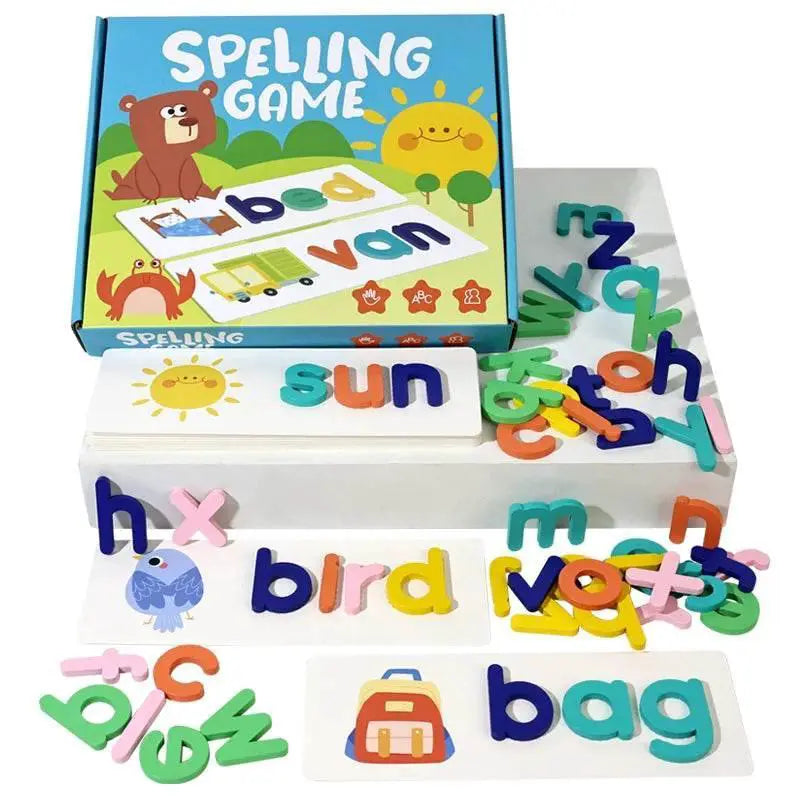 Smart Wooden Alphabet Blocks Spelling Game For Kids - ToylandEU