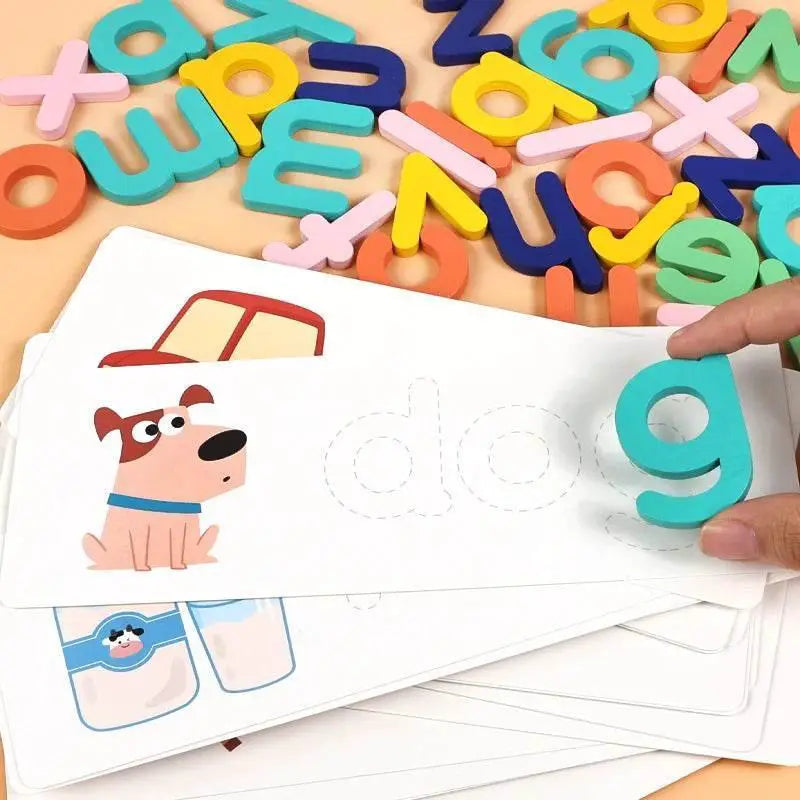 Smart Wooden Alphabet Blocks Spelling Game For Kids - ToylandEU
