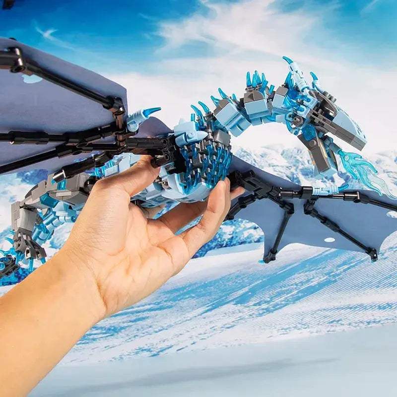 Smaug Dragon Building Blocks Display Stand 1186 Pieces - ToylandEU