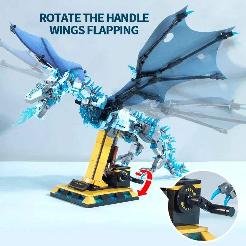 Smaug Dragon Building Blocks Display Stand 1186 Pieces - ToylandEU