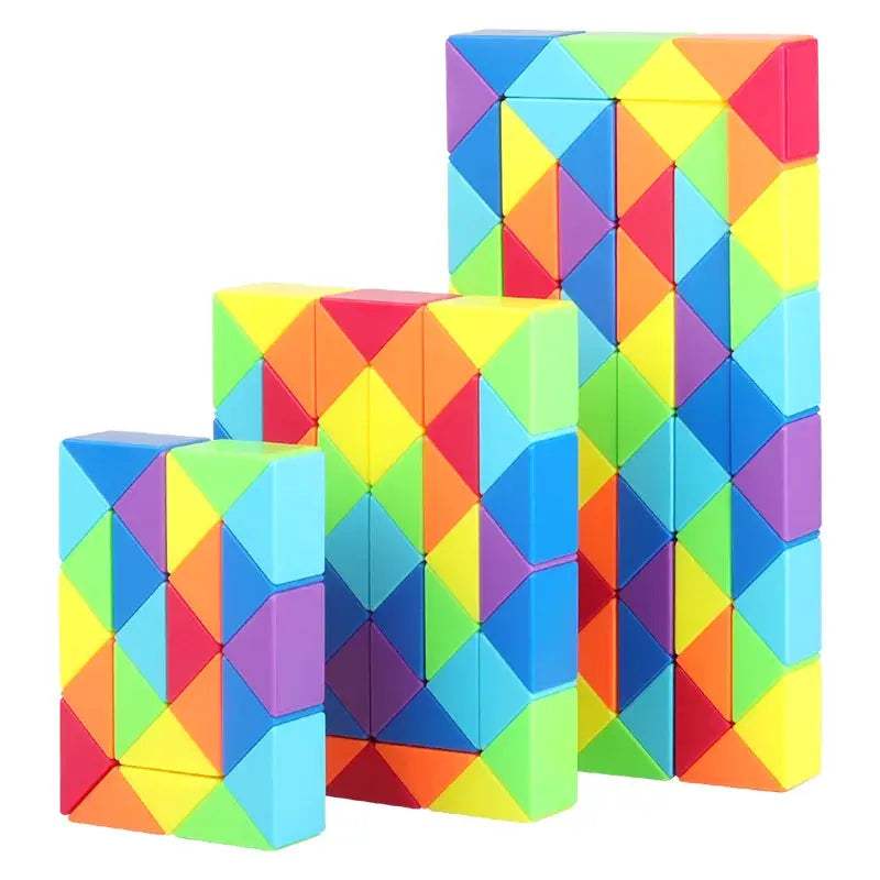 Magic Snake Cube Twist Puzzle 72/48/36/24 Wedges Brain Teaser Games For Kids Montessori Educational Toys Spielzeuge Kinder - ToylandEU