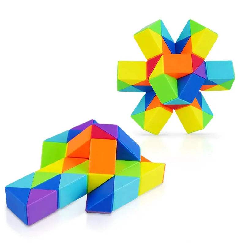 Magic Snake Cube Twist Puzzle 72/48/36/24 Wedges Brain Teaser Games For Kids Montessori Educational Toys Spielzeuge Kinder - ToylandEU