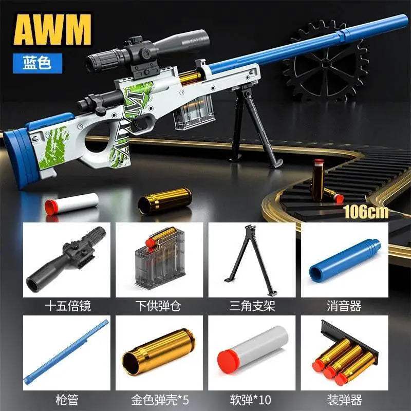  Up-Pressure Shell AWM Soft Shell Toy Gun Sniper Rifle 98K -  ToylandEU™