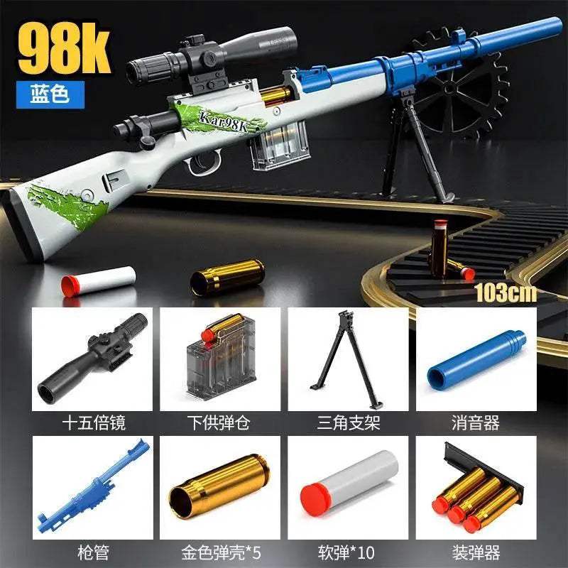  Up-Pressure Shell AWM Soft Shell Toy Gun Sniper Rifle 98K -  ToylandEU™