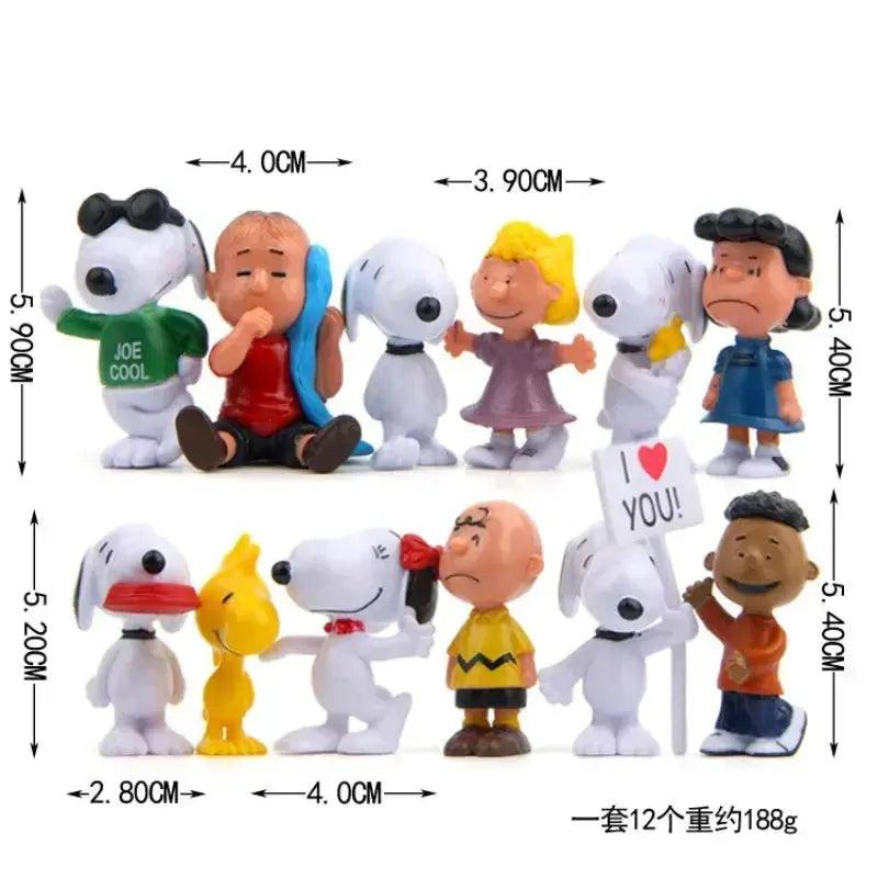  Snoopy Action Figures For Car Desk Decor Set Bandai -  ToylandEU™