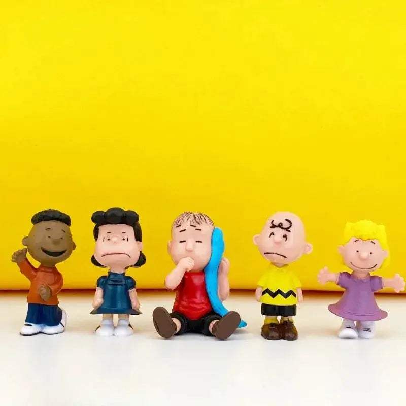 Snoopy Cartoon Action Figures Set For Car Desk Decor - ToylandEU