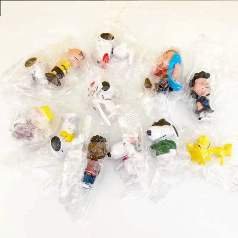 Snoopy Cartoon Action Figures Set For Car Desk Decor - ToylandEU