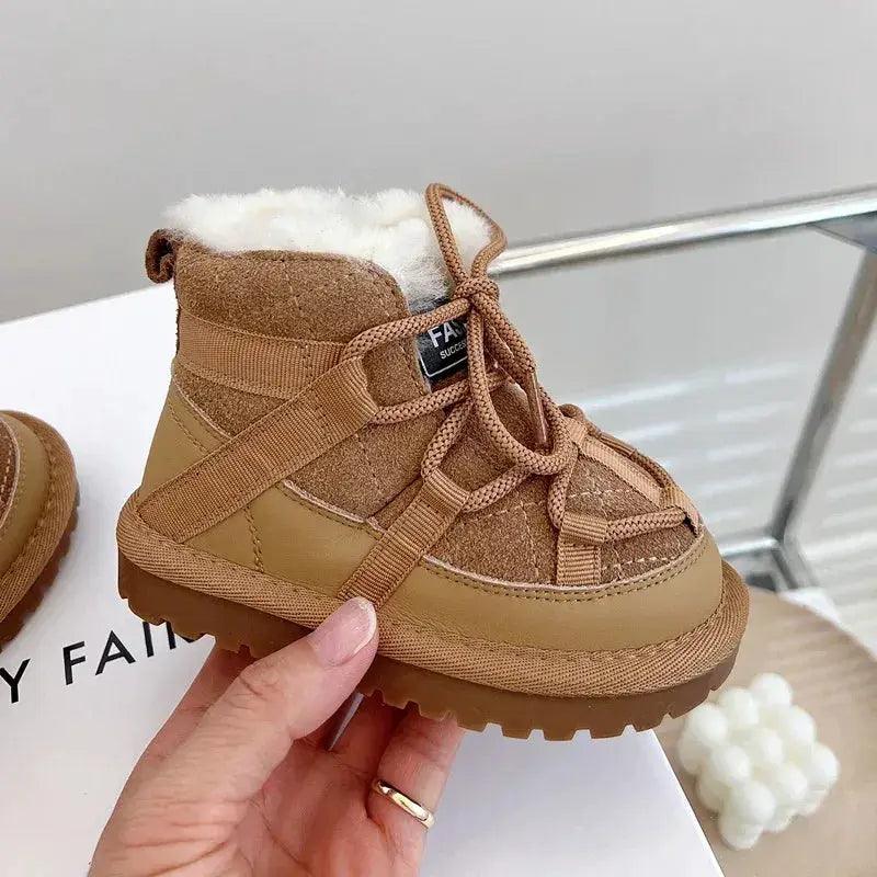  Genuine Leather Winter Snow Boots For Toddlers Non Slip -  ToylandEU™