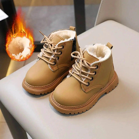  Fashionable Ankle Snow Boots for Kids - Winter Sneakers for Boys and Girls, Stylish Leather Footwear for Ages 1-6 -  ToylandEU™