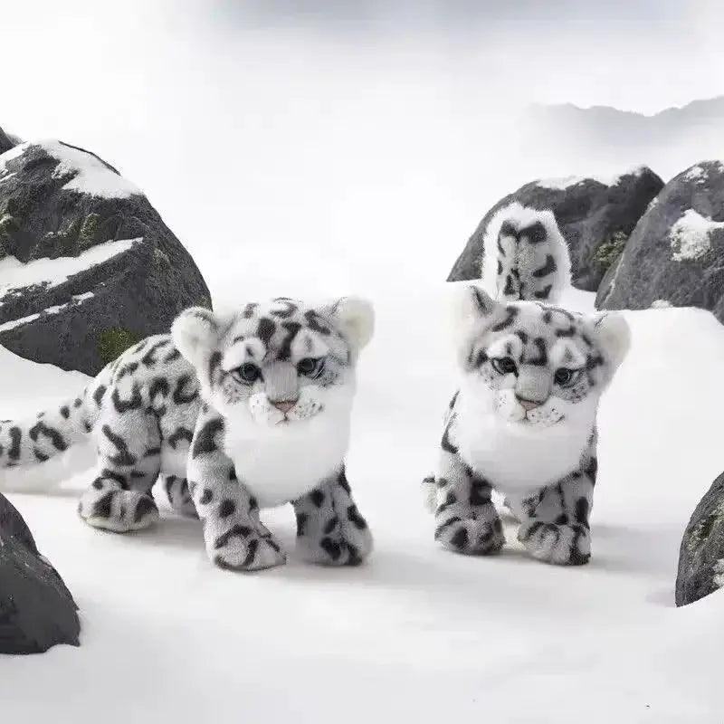  Snow Leopard Plush Toy For Kids Lifelike Flannel -  ToylandEU™