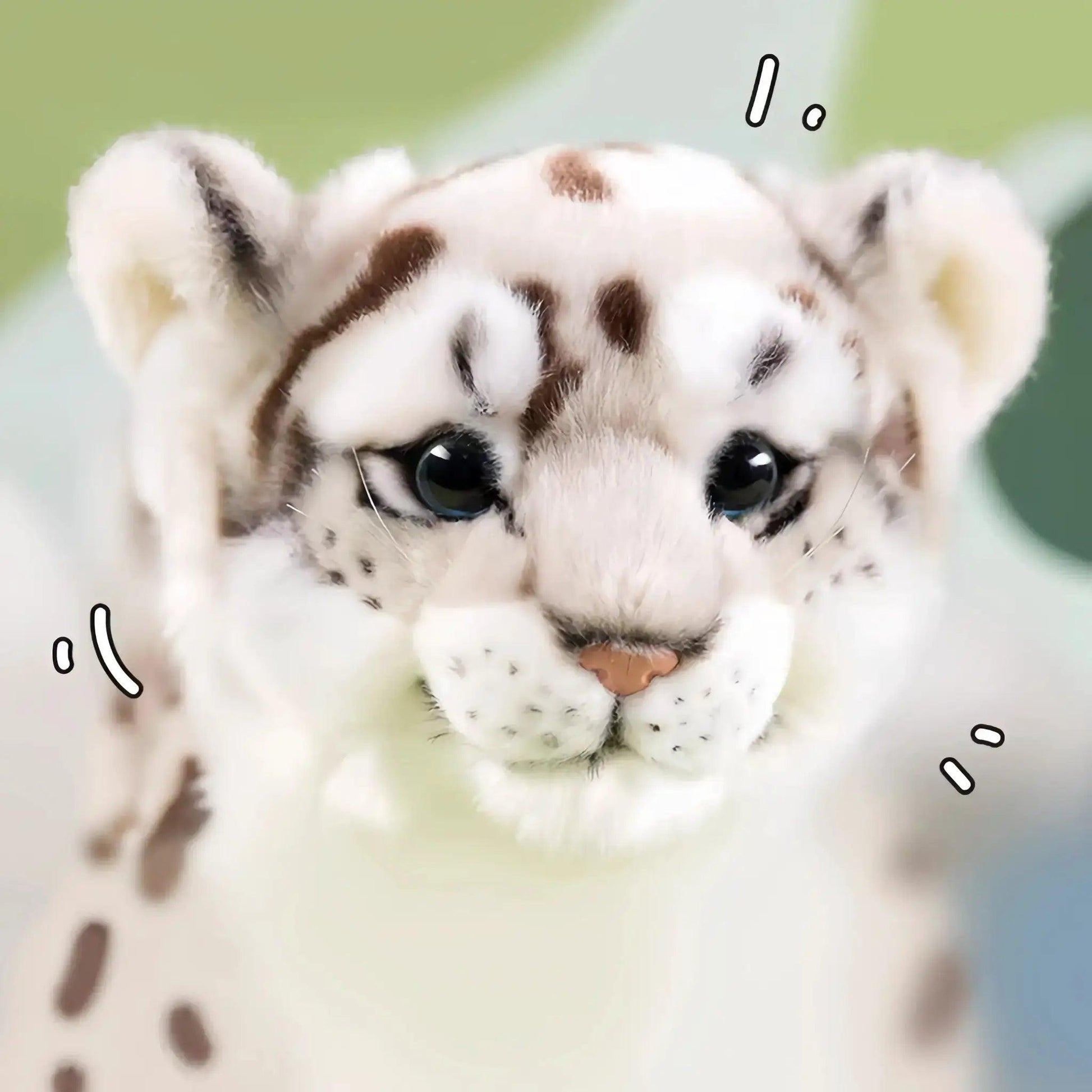 Snow Leopard Plush Toy For Kids Lifelike Flannel -  ToylandEU™
