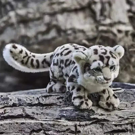  Snow Leopard Plush Toy For Kids Lifelike Flannel -  ToylandEU™
