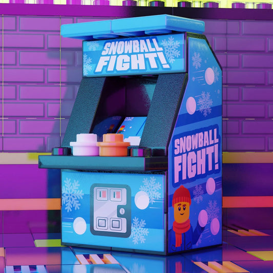 Snowball Fight Arcade Machine made using LEGO parts - B3 Customs - ToylandEU