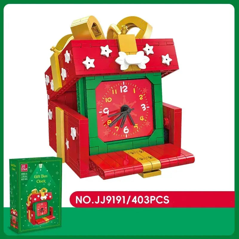Snowman Snowflake Clock Building Blocks Educational Gift For Kids - ToylandEU