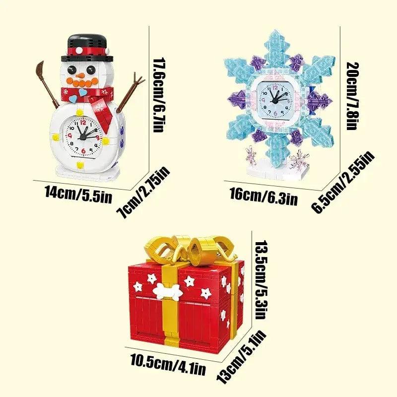  Snowman Snowflake Clock Building Blocks Lego Compatible -  ToylandEU™