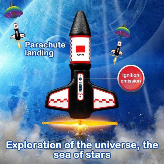 Soar High! Electric Rocket Launcher with Parachute Kit for Kids - ToylandEU