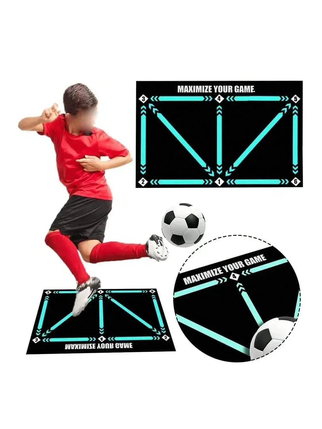 Soccer Ball Control Training Mat With Stable Silent Rubber Base - ToylandEU