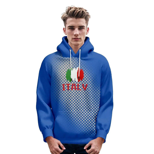  Personalized 3D Italy Soccer Hoodie with Custom Name & Number - Unisex Pullover for Football Fans -  ToylandEU™