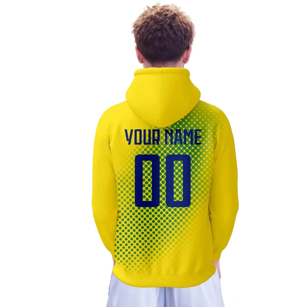  Personalized Brazil Soccer Hoodie with National Flag - Custom Name & Number Pullover Sweatshirt for Fans of All Ages -  ToylandEU™