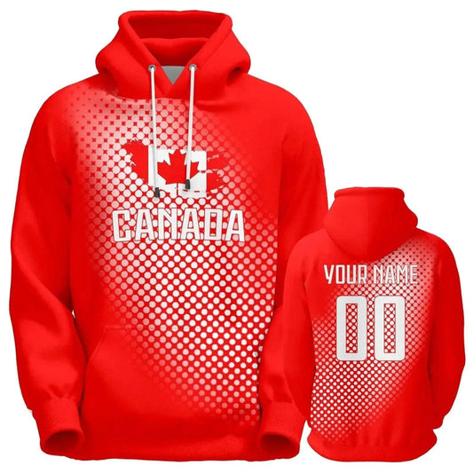  Personalized Canada Soccer Hoodie with National Flag - Custom Pullover Sweatshirt for Men, Women, and Youth Fans -  ToylandEU™