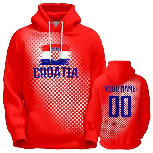  Personalized Croatia Soccer Hoodies for All Ages - Custom Name & Number Football Sweatshirt for Fans (S-5XL) -  ToylandEU™