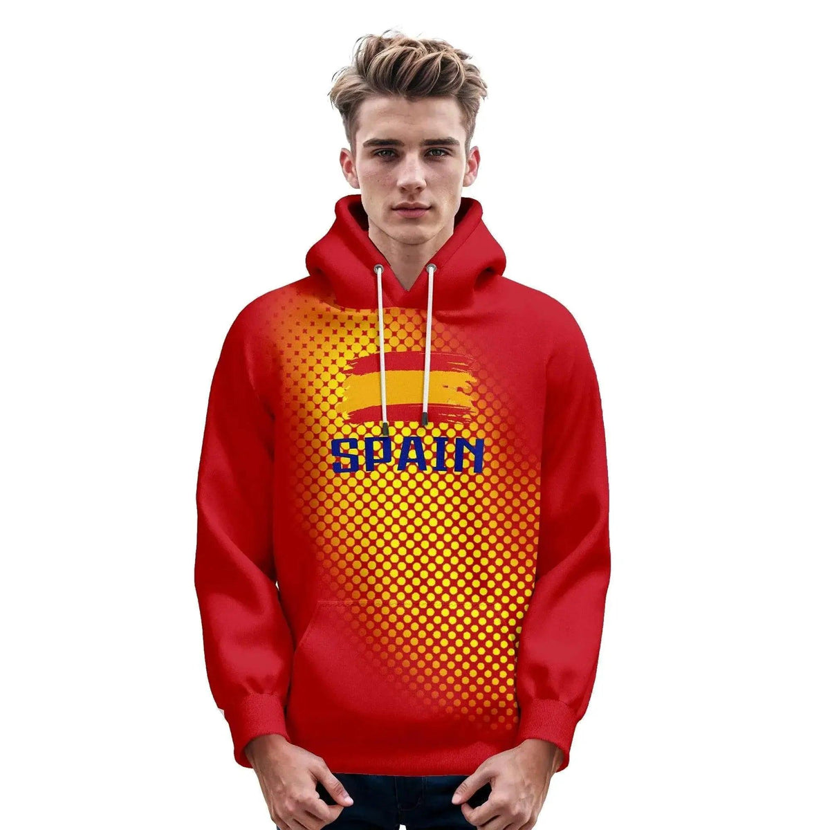  Personalized 3D Printed Spain Soccer Hoodie for All Ages - Custom Name & Number Pullover Sweatshirt for Football Fans -  ToylandEU™