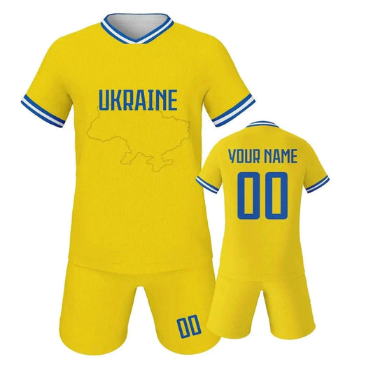  Personalized Ukraine Kids Soccer Jersey with Custom Name and Number for Youth Training - Ages 3-14 -  ToylandEU™