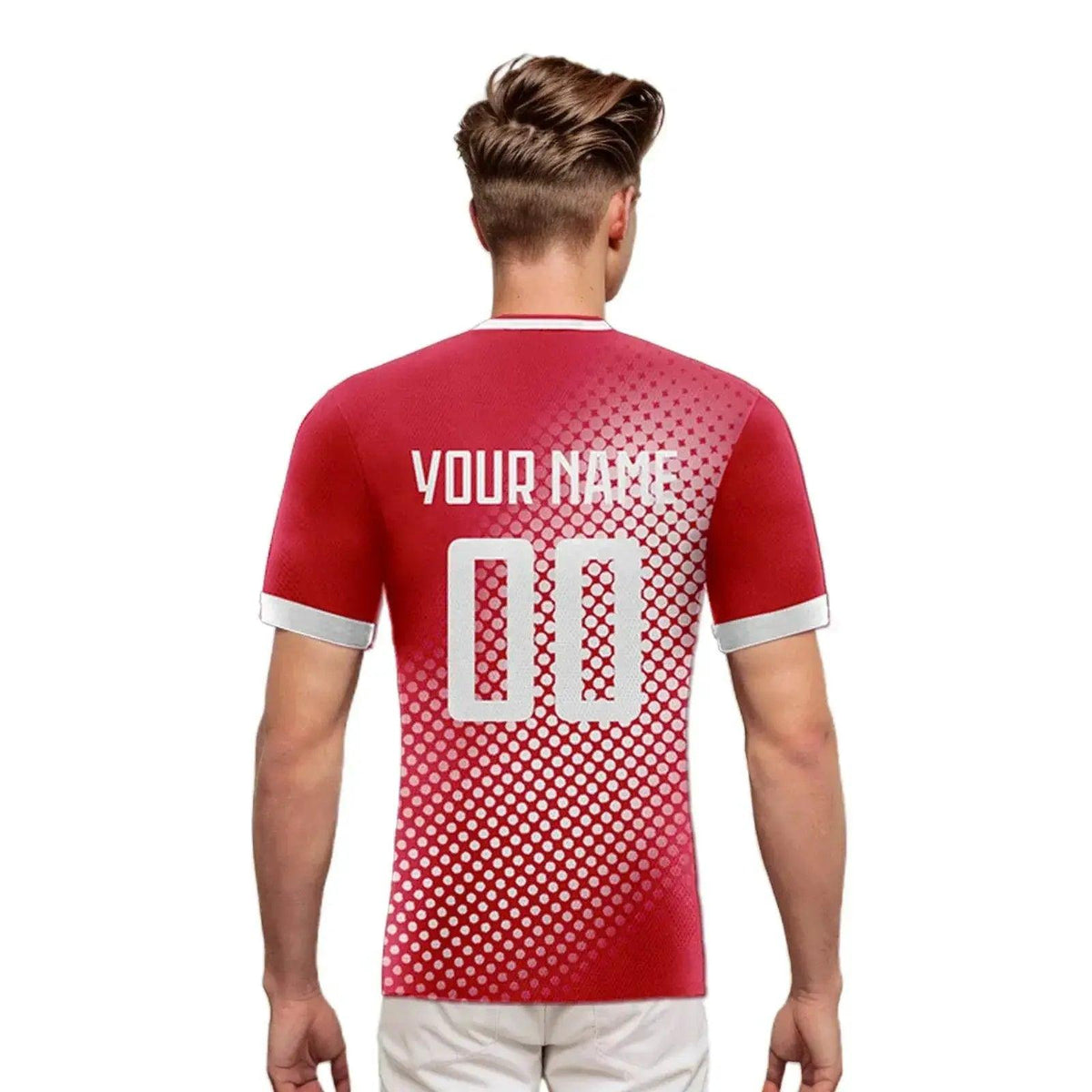  Denmark Customizable National Soccer Jersey with Name, Number, and Polka Dot Flag Design for Fans of All Ages -  ToylandEU™