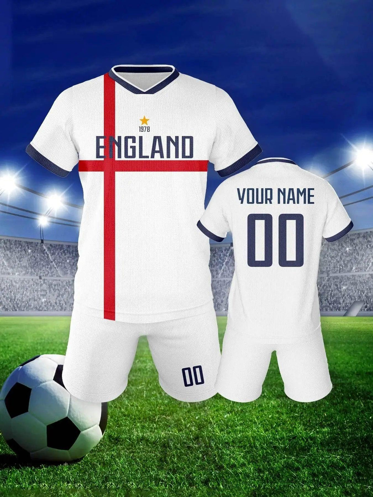 Personalized Kids England Soccer Jersey - Custom Name & Number Sports Training Uniform -  ToylandEU™