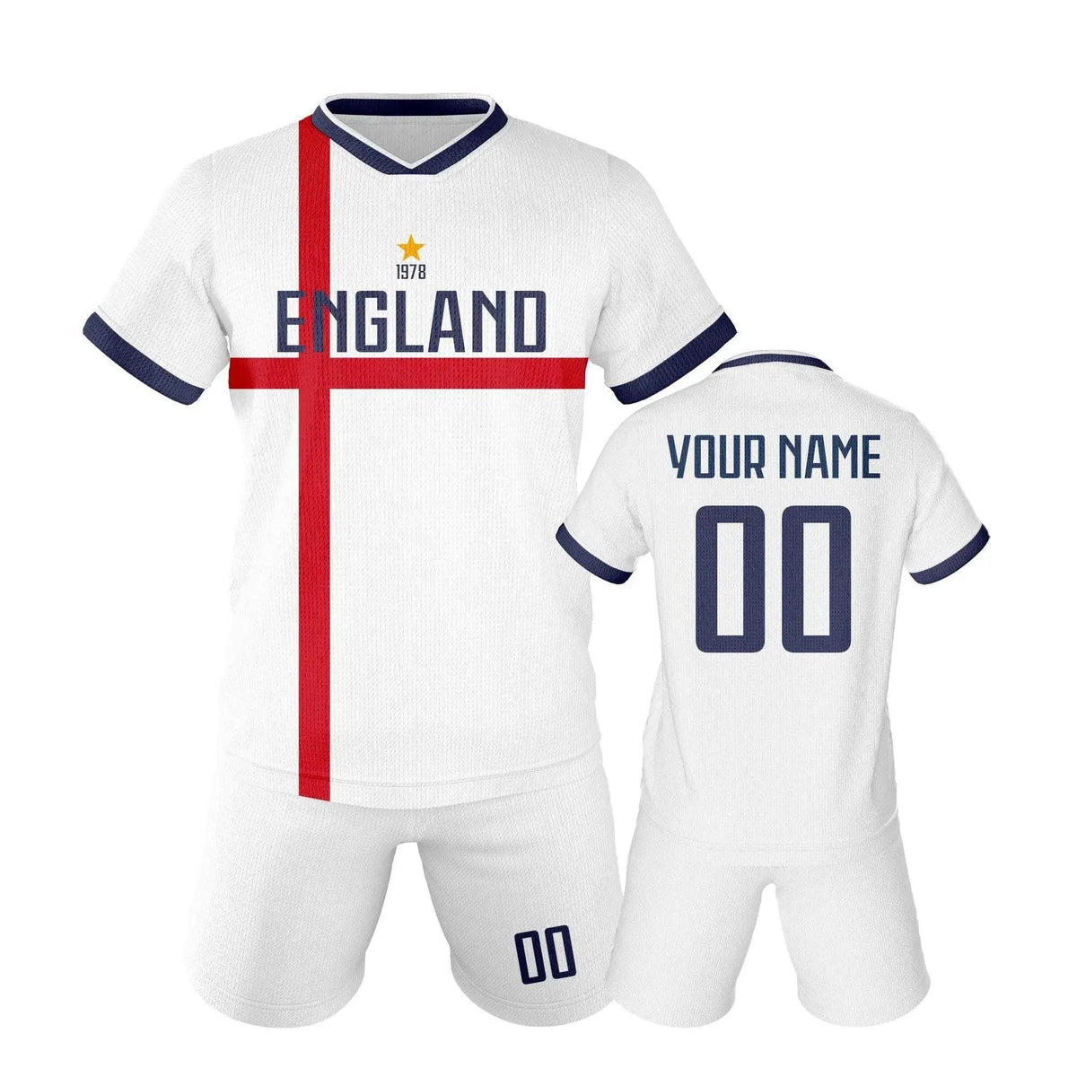  Personalized Kids England Soccer Jersey - Custom Name & Number Sports Training Uniform -  ToylandEU™