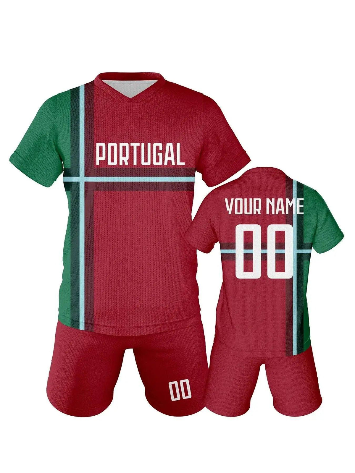  Customizable Portugal Youth Soccer Jersey - Personalized Name & Number Football Uniform for Kids Aged 3-14 Years -  ToylandEU™