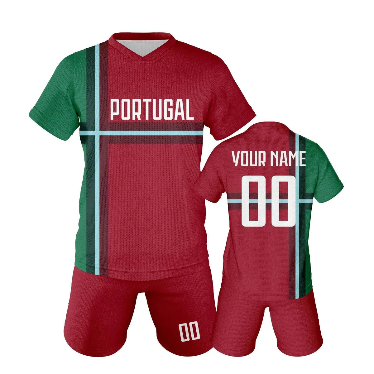  Customizable Portugal Youth Soccer Jersey - Personalized Name & Number Football Uniform for Kids Aged 3-14 Years -  ToylandEU™